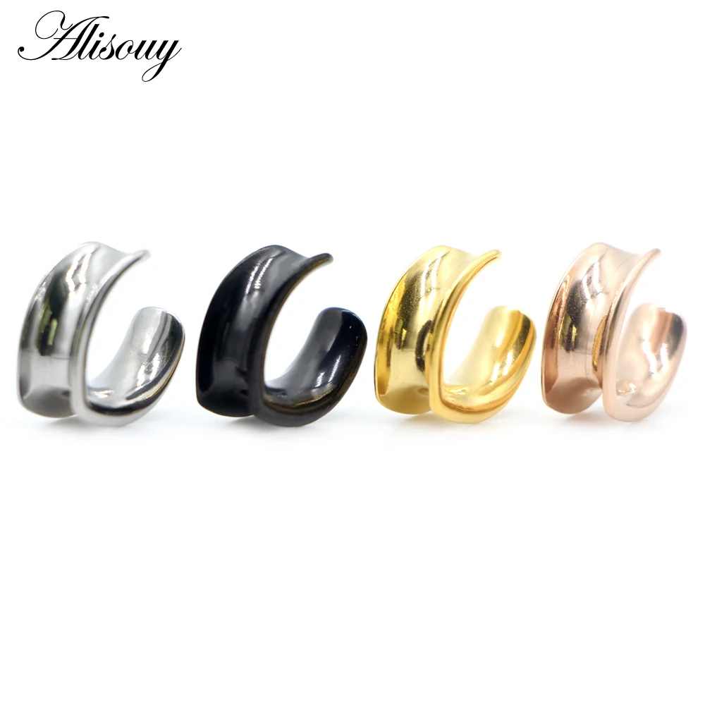 Alisouy 2 Chiếc 6Mm-30Mm Giọt Nước Bóng Thép Không Gỉ Tai Đường Hầm Giãn Nở Yên Xe Tai Đồng Hồ Đo tai Nghe Nhét Tai Khuyên Cơ Thể Trang Sức