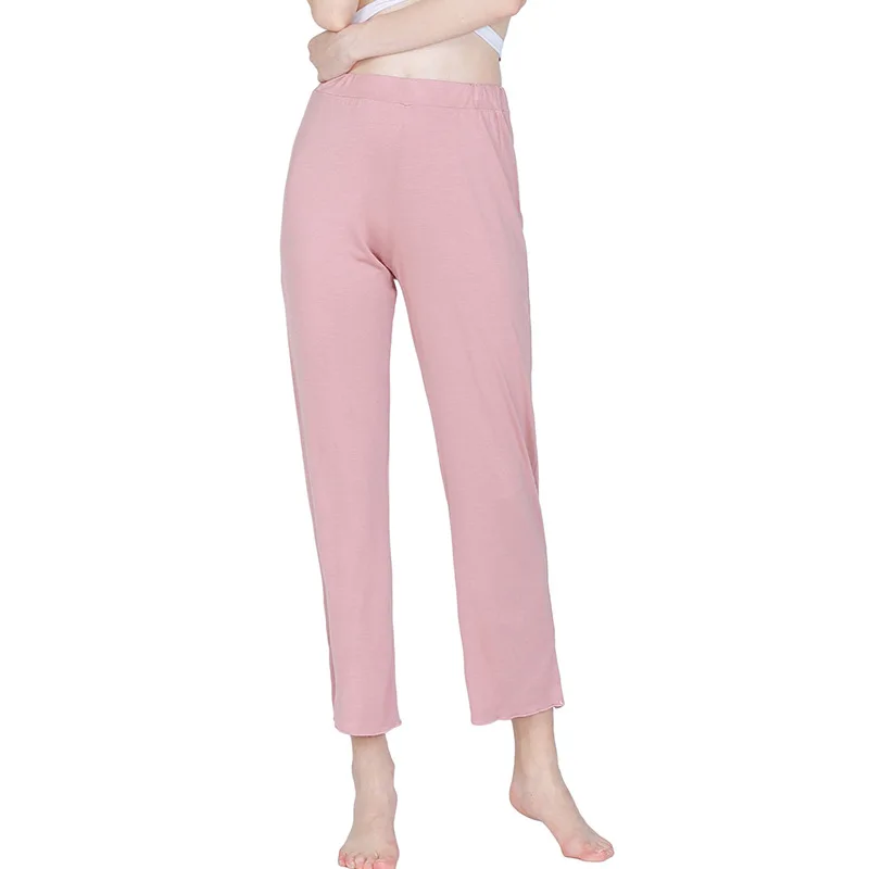 New Arrival Women'S Homewear Soft Comfortable High Elasticity Can Wear Outside Long-Sleeved Pajamas Casual Loose Home Pants