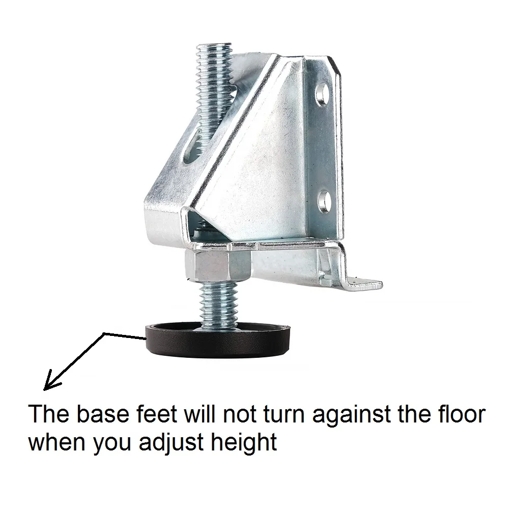 Pies deslizantes de nivelación ajustables con rosca de altura de acero al carbono, patas niveladoras de Metal resistentes para muebles y gabinetes,