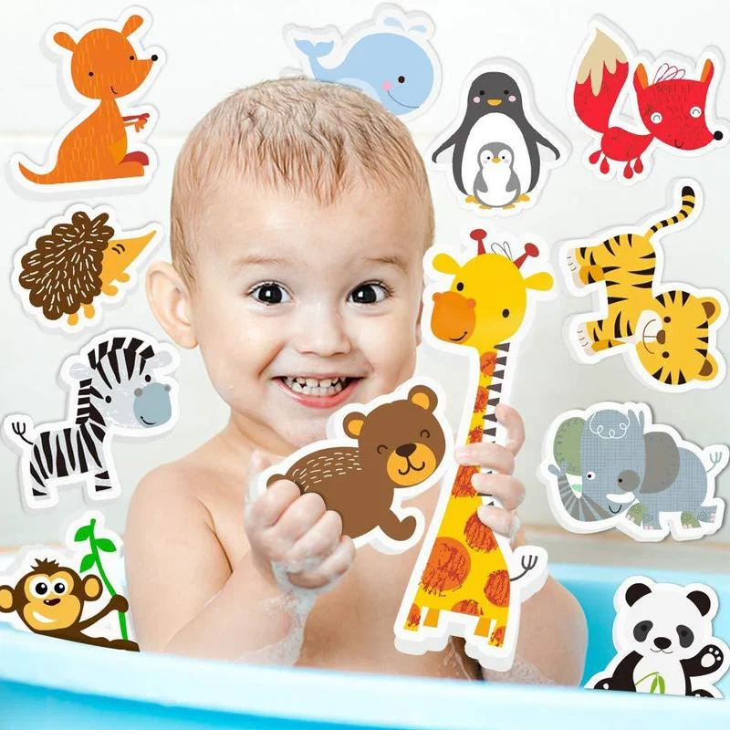 Giocattoli da bagno per animali da bambino divertenti animali in schiuma giocattolo di squalo per giocattolo da bagno educativo per bambini galleggianti cognitivi