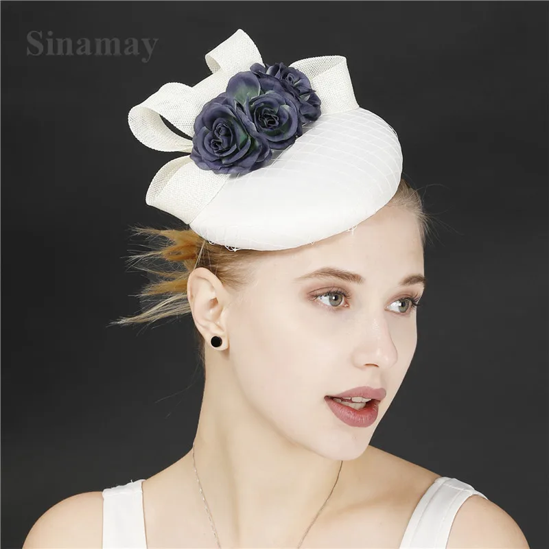 Women Formal Occasion Fascinator Hat Hairpin Bride New Show Headpiece With Hair Clip Nice Mesh Millinery Caps Headbands Ladies