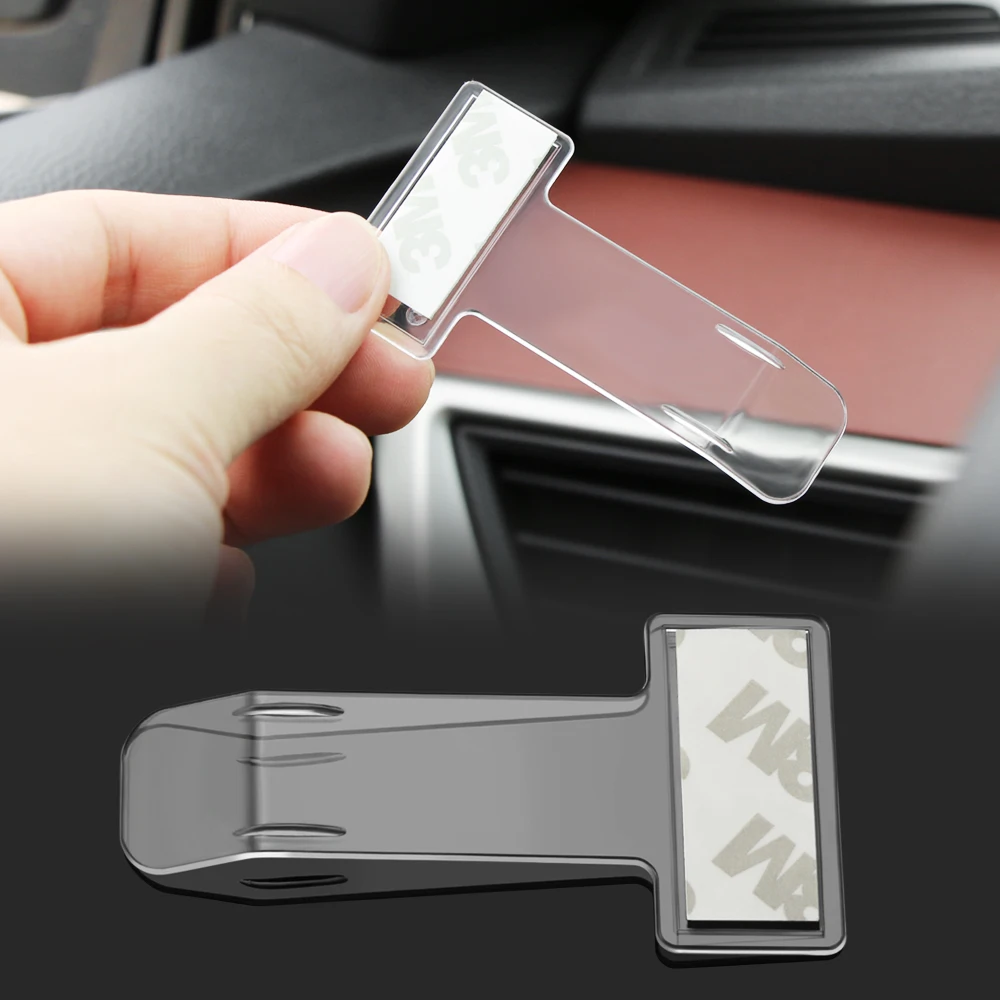 Universal Car Parking Ticket Holder Clip Sticker for Mitsubishi GT-PHEV XR-PHEV Delica Xpander L200 Mirage Samurai EX FORTIS