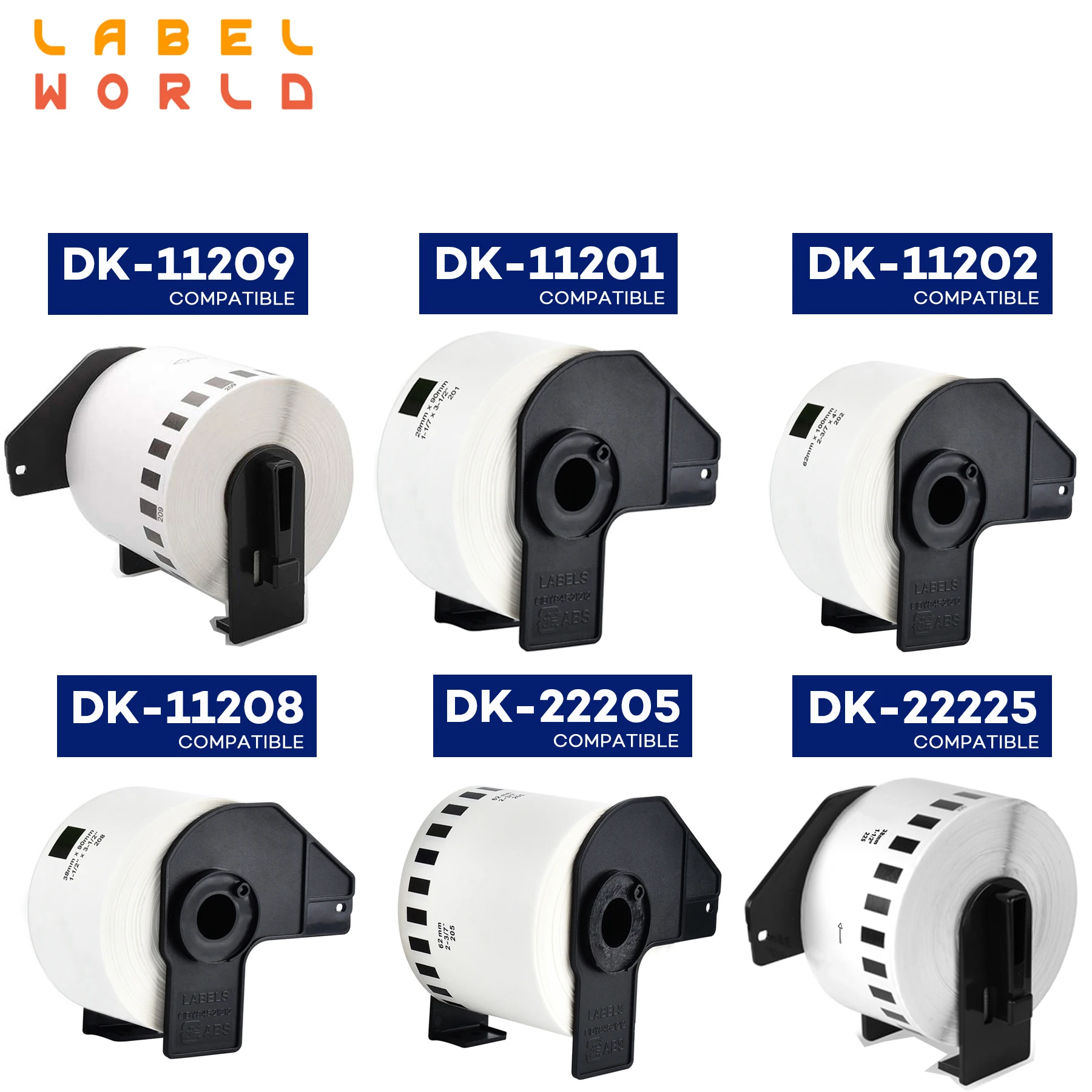 

1pcs DK Thermal Paper Compatible for Brother Label Printer White PaperDK-11209 DK-11209 DK-11208 DK-11202 DK-22225 DK-11201