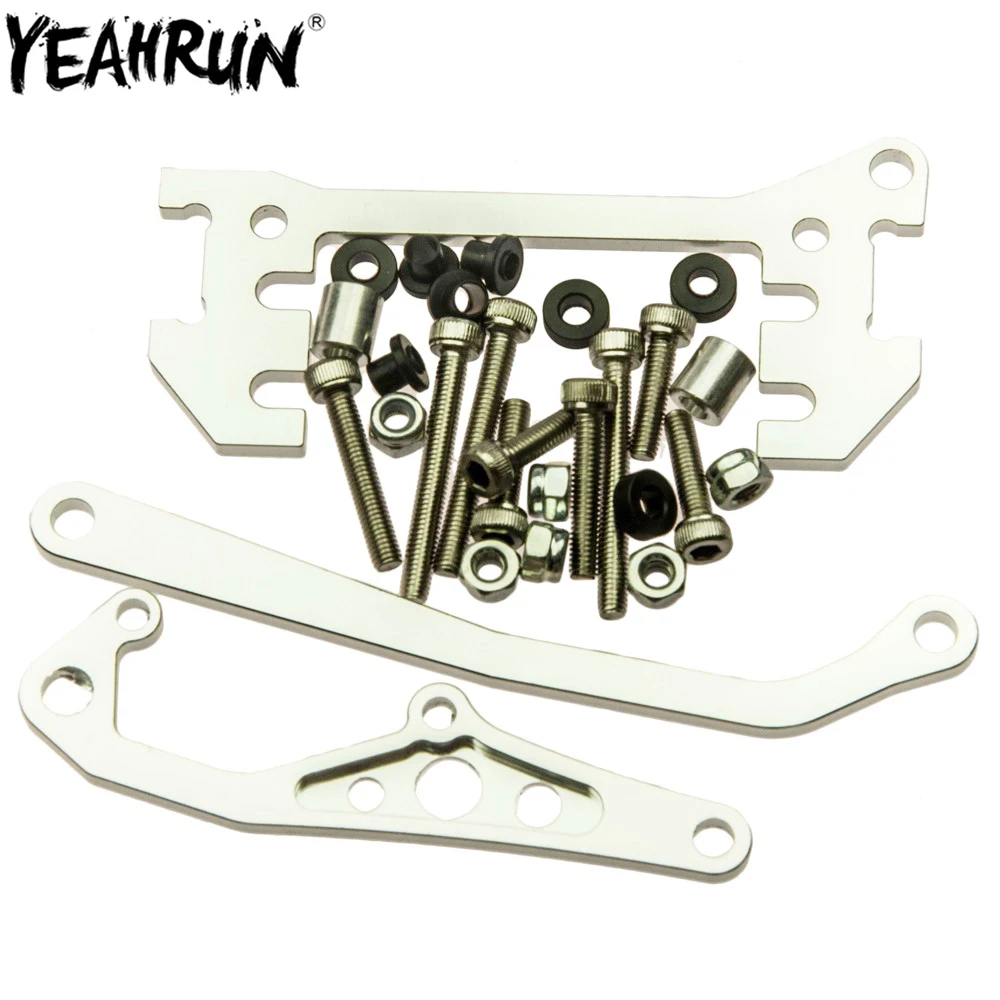 

YEAHRUN Metal Aluminum Chassis Servo Mount with Panhard Link Kit For 1/10 Axial SCX10 RC Crawler Car Upgrade Parts