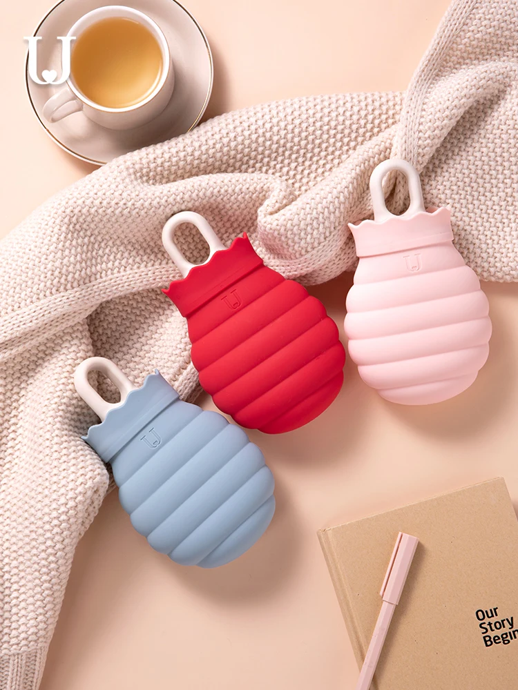 GY Silicon Hot-Water Bag Water Injection Warm Belly Student Heating Pad Hand Warmer Cute Trumpet Female Hot-Water Bag