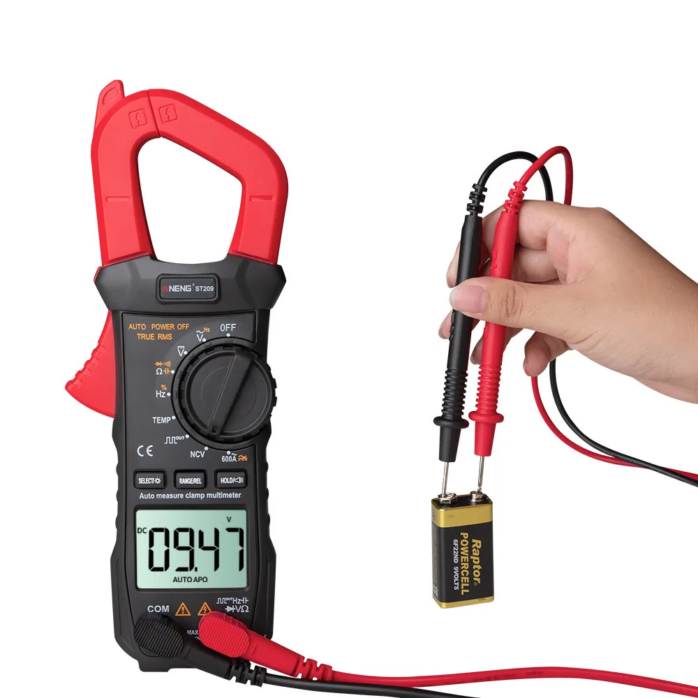 ST209 Digital Multimeter Voltmeter Ammeter Clamp Meter 6000 counts True RMS Amp DC/AC Current Clamp tester Meters 400v