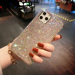 Rainbow Diamond Luxury Rhinestone Case For iPhone 14 13 12 11 7 Plus X XR XS Max SE2020 Cover Colorful Bling Glitter Woman Case