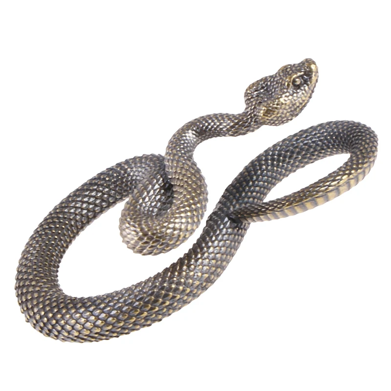 1pc Fashion Brass Metal Snake Shape Keychain Handmade Key Chain Snake Key Ring Handbag Pendant