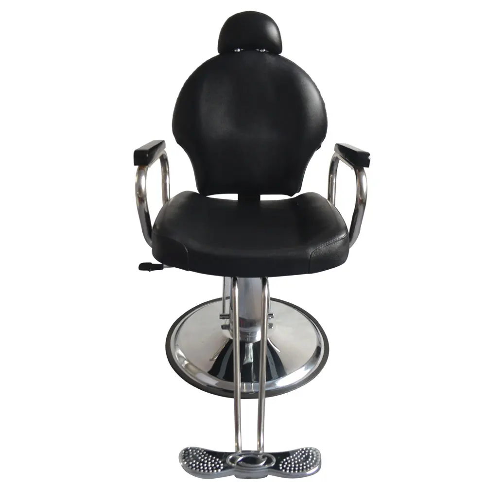 8735 Man Barber Chair with Headrest Black Beauty Salon Chair  Salon Chair  Barber Chair Vintage