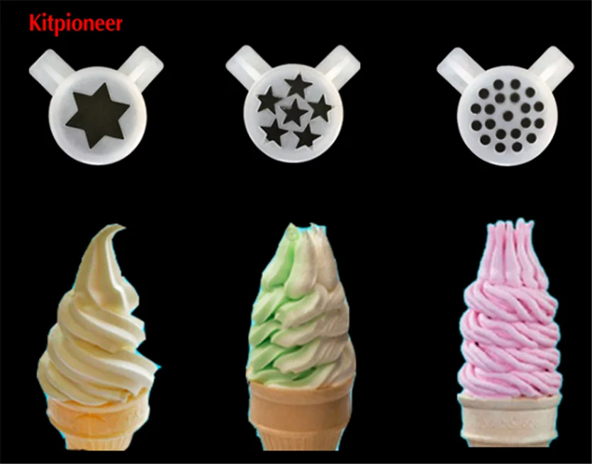 

3 шт., необычные моделирующие крышки с гексаграммой для мороженого, аксессуар для машины для льда, насадка, внутренний диаметр 28 мм