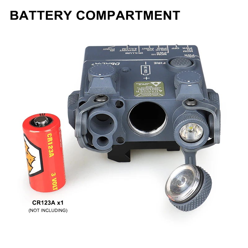 DBAL-A2 Dual Beam Aiming Laser IR & Green Laser LED White Light Illuminator Full Metal with Remote Battery Box Switch gs15-0138