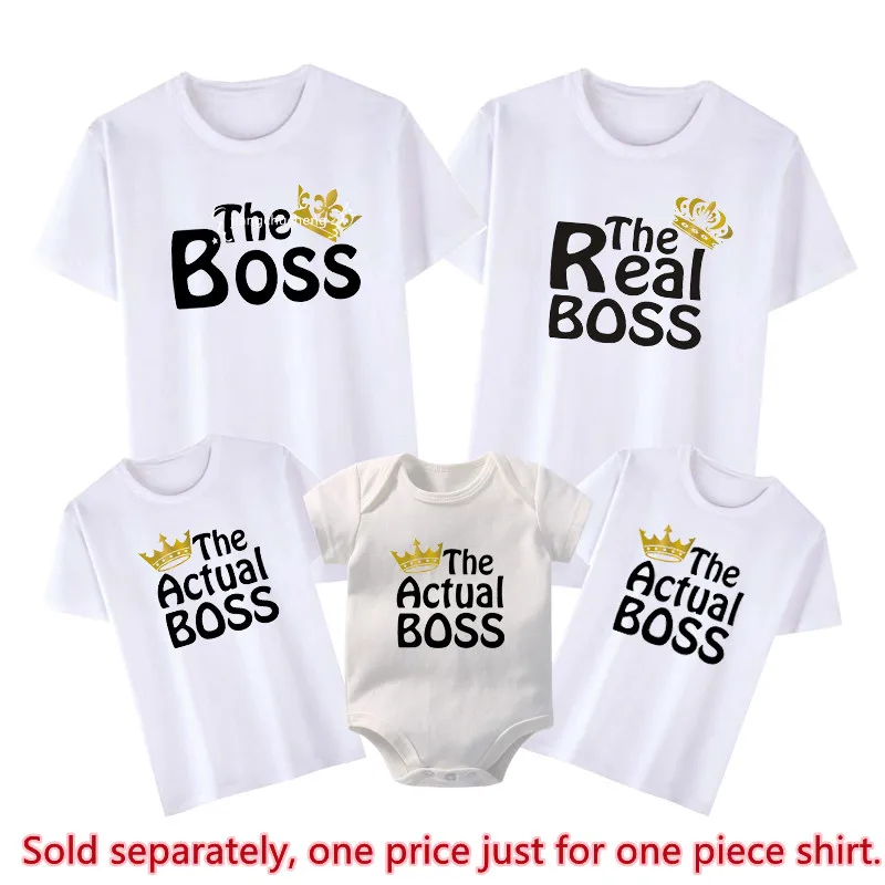 Funny Family Matching T-shirts Daddy Mommy and Me Shirts Baby Bodysuits Cotton Family Look Mother and Kids Outfits Gift Clothes