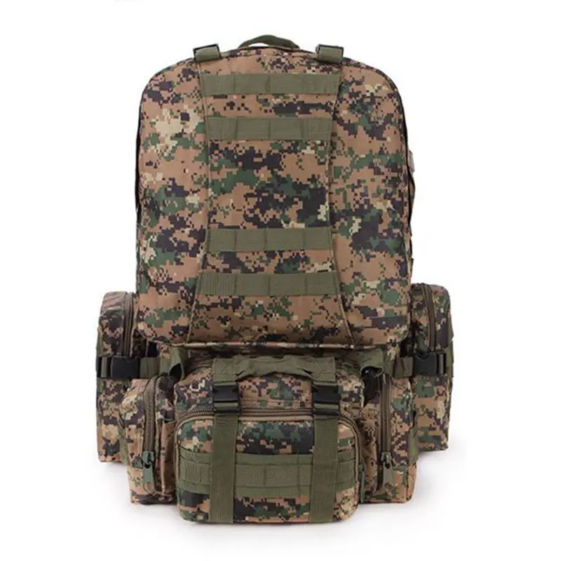 4 In 1Tactical Backpack 50L MOLLE Military Army Rucksack Backpack Men Outdoor Sports Bag For Travel Camping Hiking