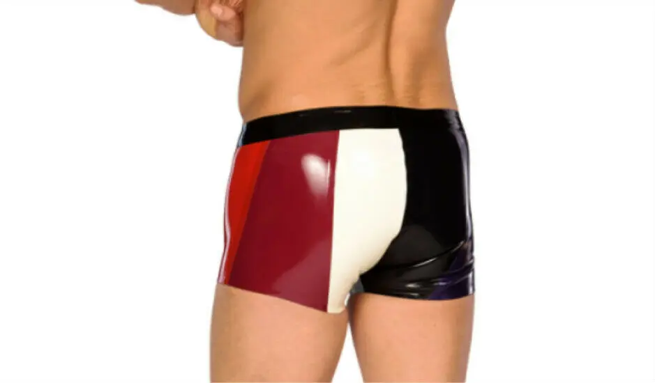 

Rubber Gummi Sports loose shorts Latex Schwarz Men's fashion Underwear