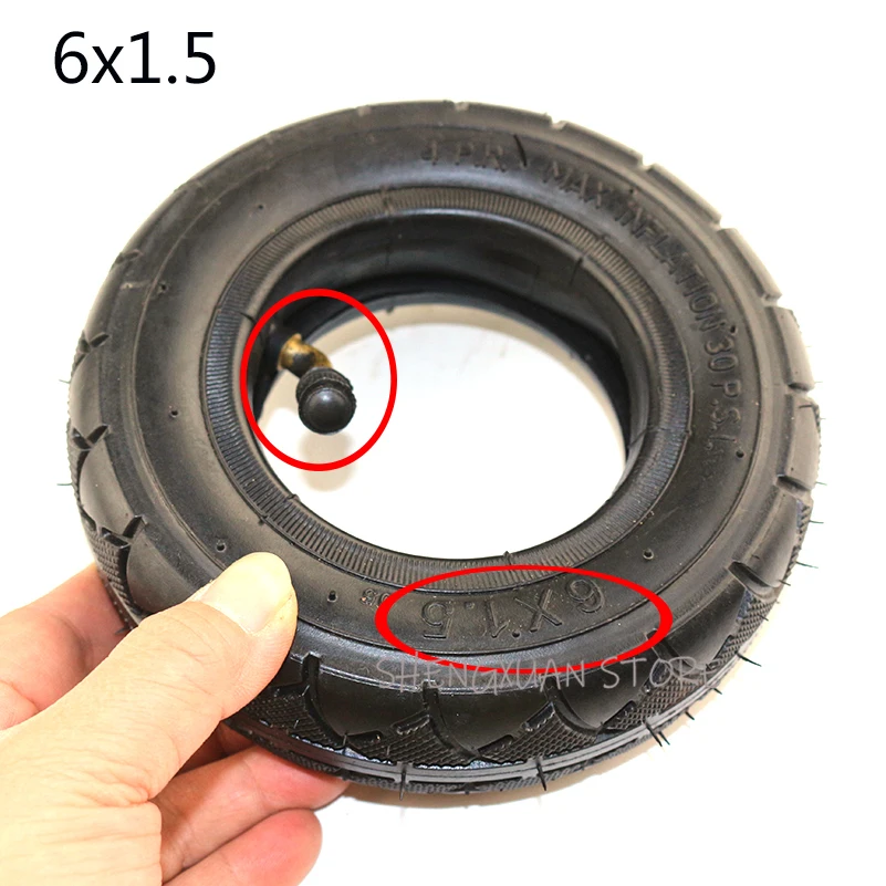 Mini electric scooter tires 6 inch pneumatic inner tube tyre 6X1 1/2 6x1.5 Electric Scooter Wheel Chair Truck tyre