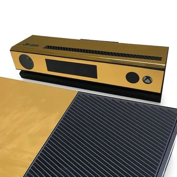 FULL-Gold Glossy Skin Sticker For Xbox ONE Console Controller + Kinect Decal Vinyl