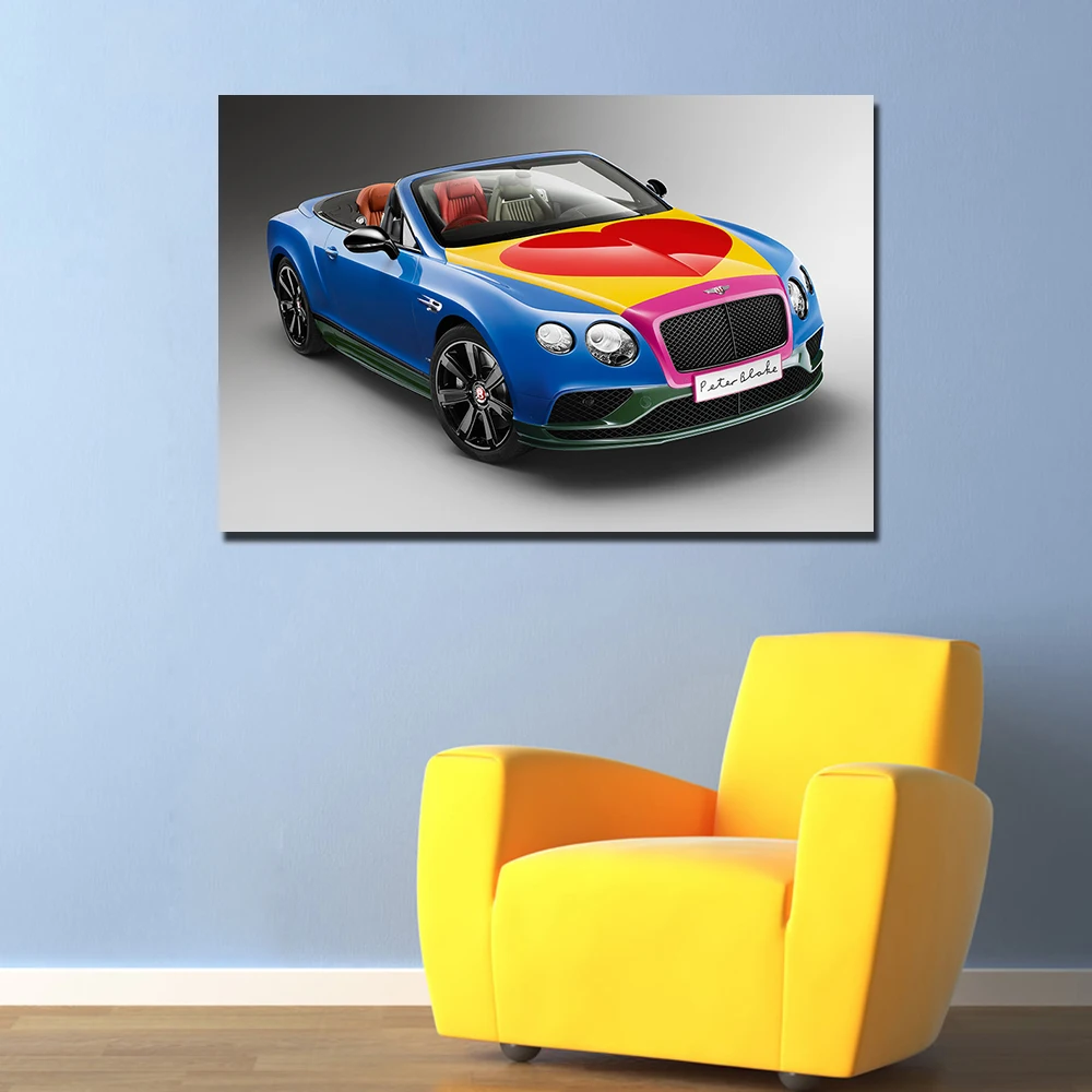 Bentley Continental Super Car Poster Canvas Painting Decoration Wall Art Picture for Living Room