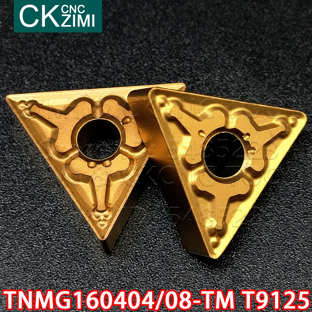10 قطعة TNMG160404-TM T9125 TNMG160408-TM T9125 كربيد إدراج الخارجية تحول إدراج أدوات مخرطة معدنية باستخدام الحاسب الآلي أدوات TNMG للصلب
