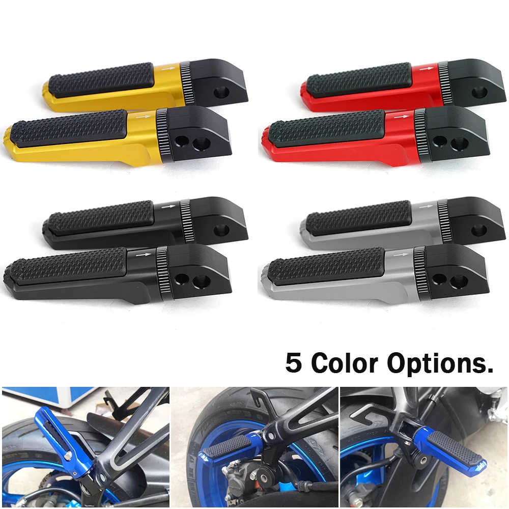 Rear Passenger Footrests Foot Pegs for Triumph Bonneville T100 T120 Daytona 675 R Street Speed Triple R RS Twin Thruxton 1200 R