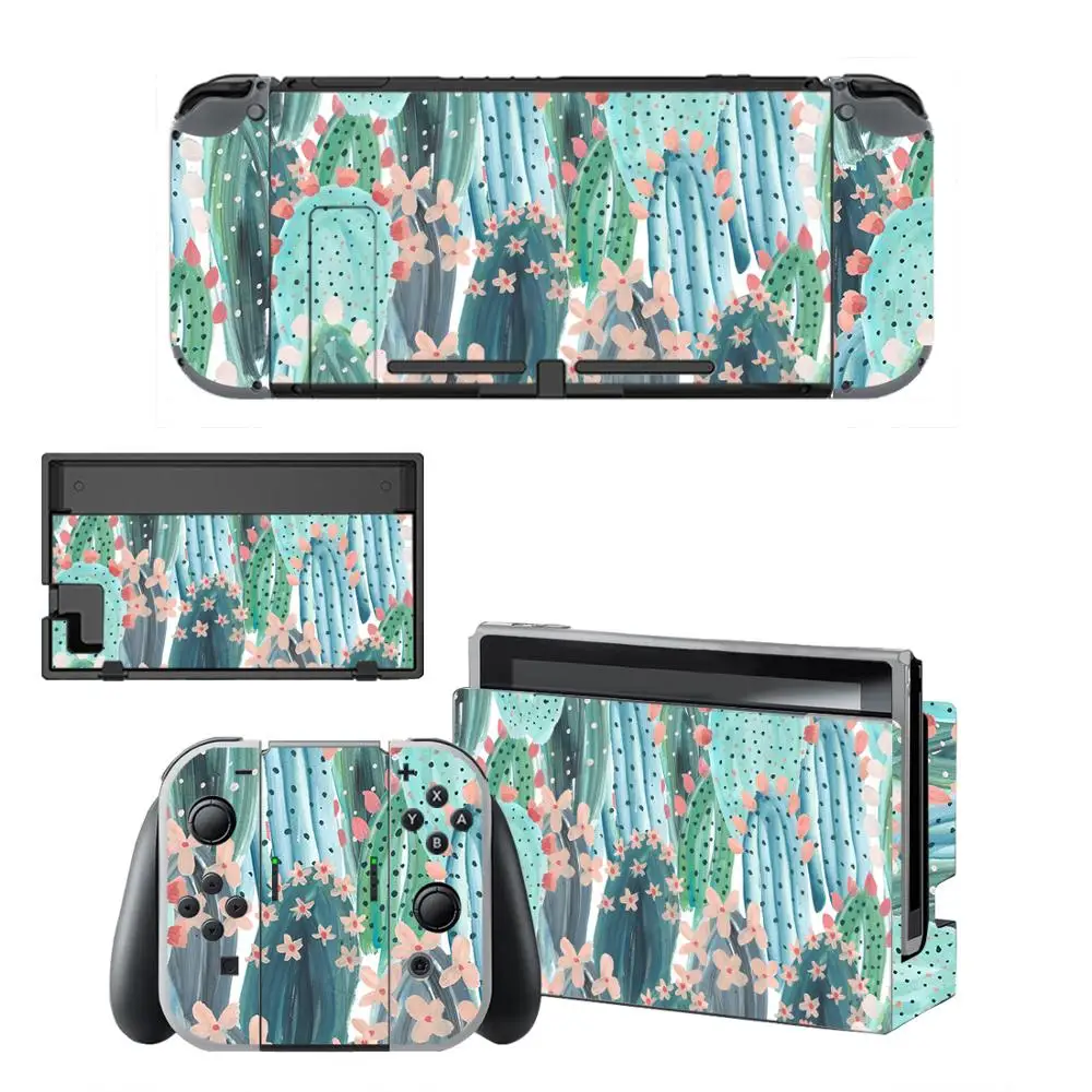 

Vinyl Skin Screen Sticker Anime Cactus Skins Protector for Nintendo Switch NS Console + Controller + Stand Holder Dock Sticker