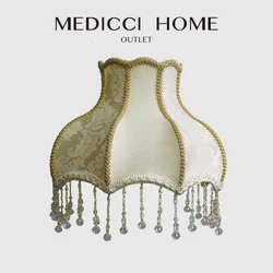 Medicci Home antico ottagonale Royal Bell paralume europeo floreale Jacquard panno Retro paralume decorativo per soggiorno