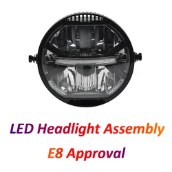 Motorcycle LED Headlight Motorbike Custom Front Headlamp Moto LED for Ducati Monster 696 Cafe Racer Retro Bikes E8 Certificate