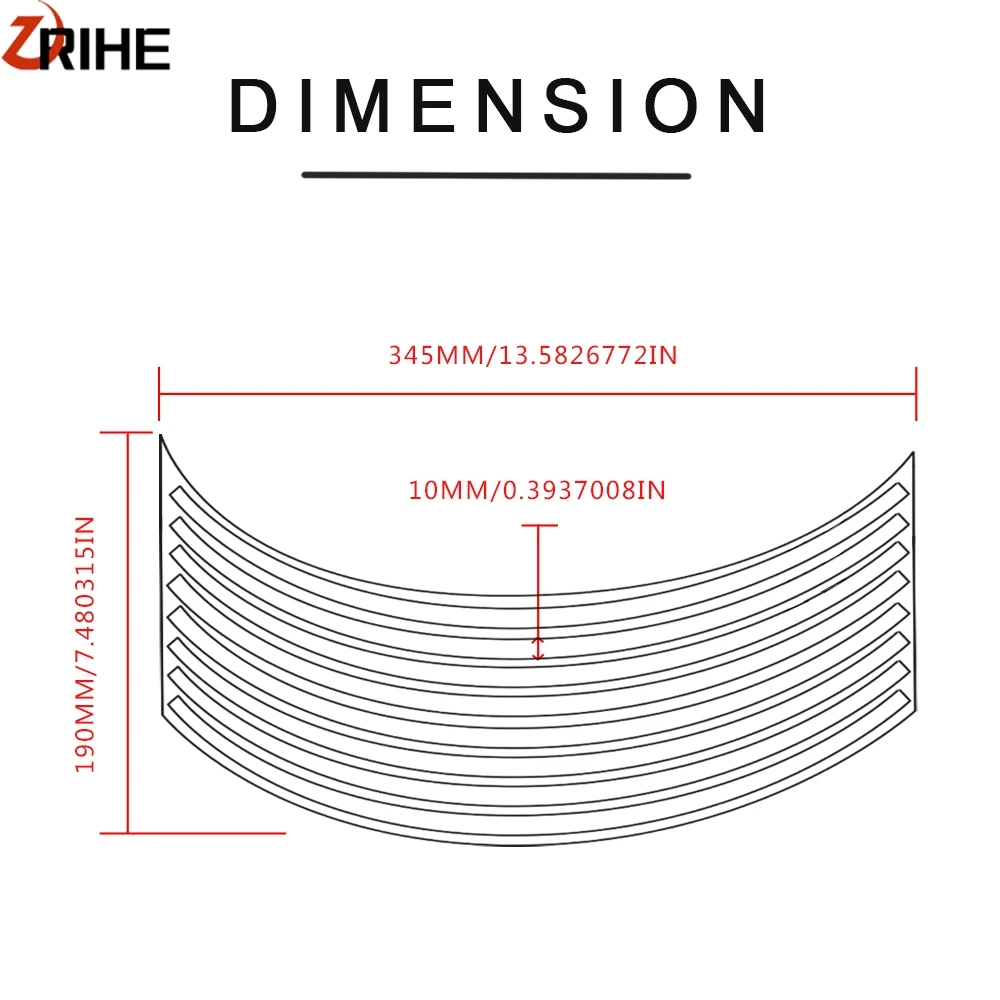Universelle Wasserdichte Motorrad Felge Reflektierende Aufkleber Moto Fahrrad Aufkleber FÜR Honda YAMAHA SUZUKI BMW BENELLI KAWASAKI KTM
