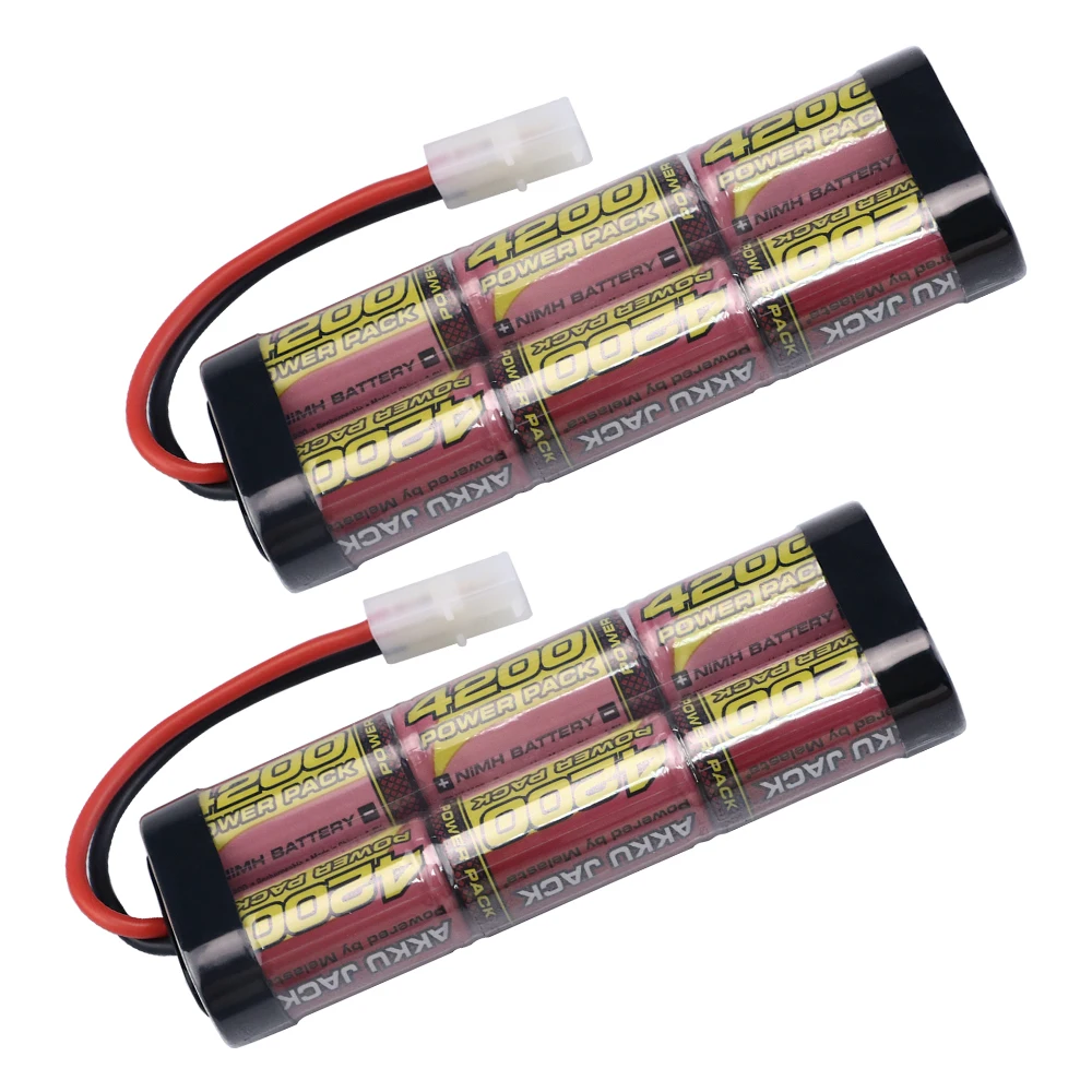 2 paczka 4200MAH 7.2V Nimh RC akumulator samochodowy ze złączami Tamiya dla samochodów RC Duratrax, elektryczne Rc Monster Trucks