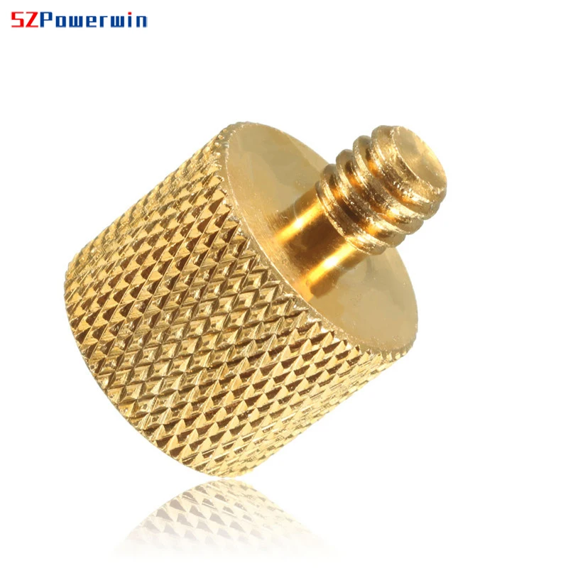 SZPowerwin 1/4" to 3/8" Male to Female Thread Screw Mount Adapter Tripod Plate Gimbal Ballhead for Camera Flash Light Stand