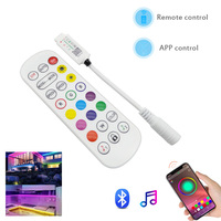 Bluetooth Music Led Controller 24 Keys LED IR 44 Keys Controler Dimmer LED Lights IR Remote DC12V For RGB Christmas LED Strip