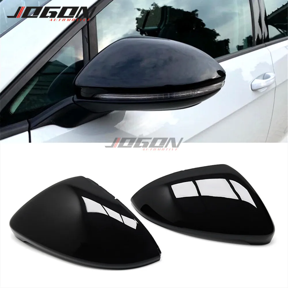 

Черное и углеродное волокно для VW GOLF 7 MK7.5 Mk7 GTI R GTE GTD 13-20 Touran 2016 2017, крышки боковых зеркал заднего вида автомобиля