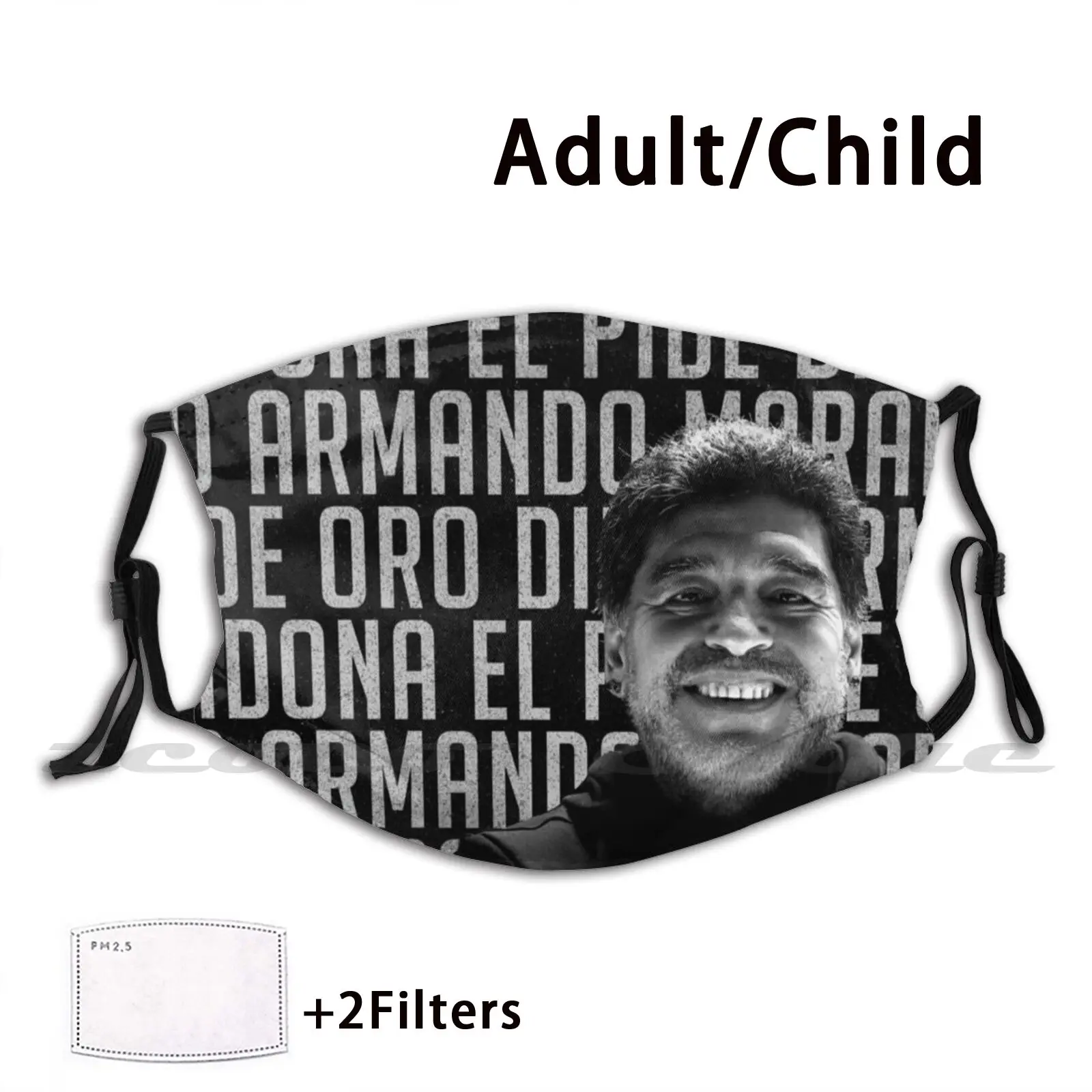 

Ale Ale Ale Ale Diego Diego Mask Cloth Washable Diy Filter Pm2.5 Adult Kids Diego Maradona Diego Maradona Boca Naples Napoli