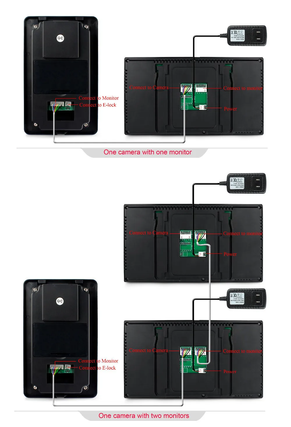 7 Inch Visual Doorbell TFT LCD Screen Color Video Door Phone Cmos Infrared Night Version Monitor Camera Intercom Systems