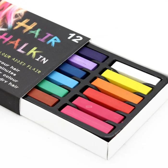 12pcs hair color chalk colorful temporary crayon DIY coloring hair dye pastels kit styling tools