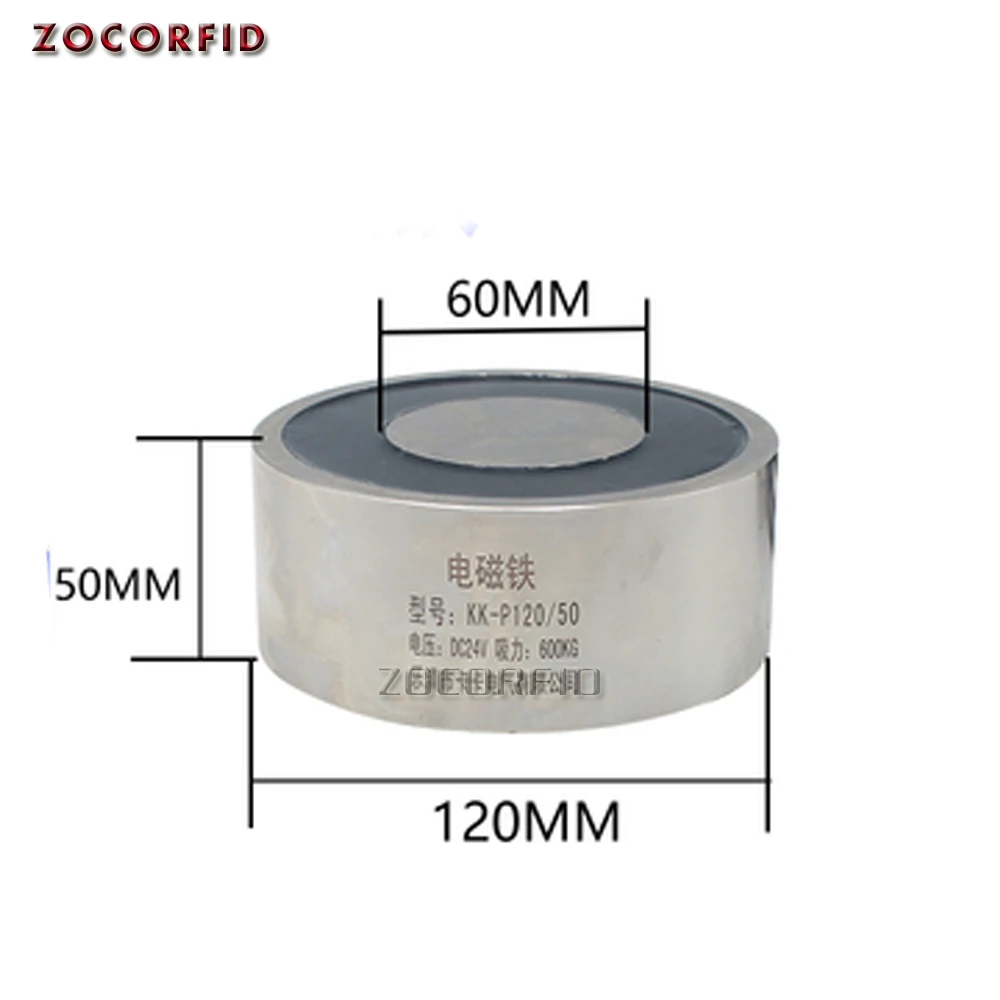 Eletro Retenção Ímã Redondo, Eletroímã Solenóide DC de Sucção, Eletro P120/50, 400kg, 4000N