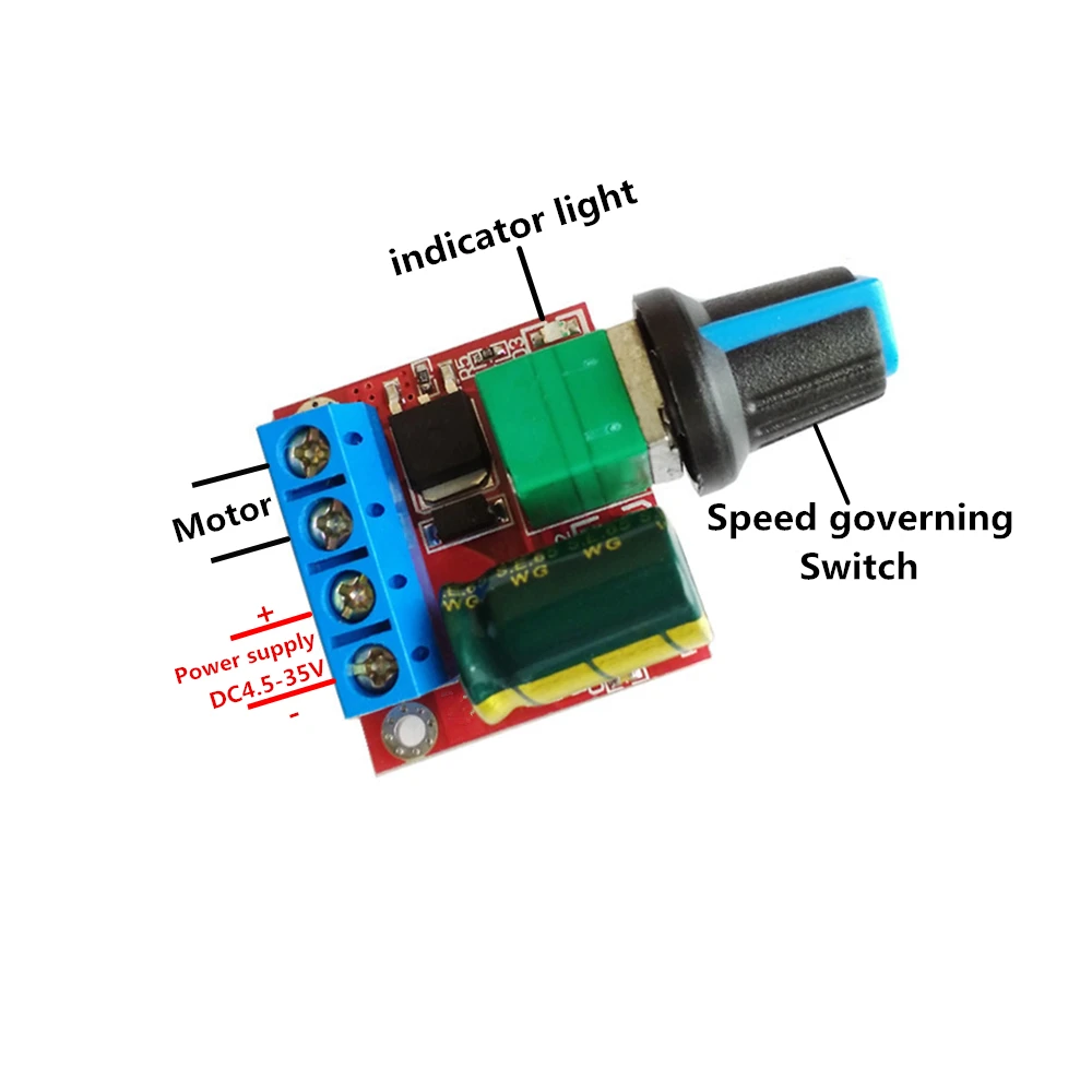 5A 90W PWM 12V DC Motor Speed Controller Module DC-DC 4.5V-28V Adjustable Speed Regulator Control Governor Switch 24V