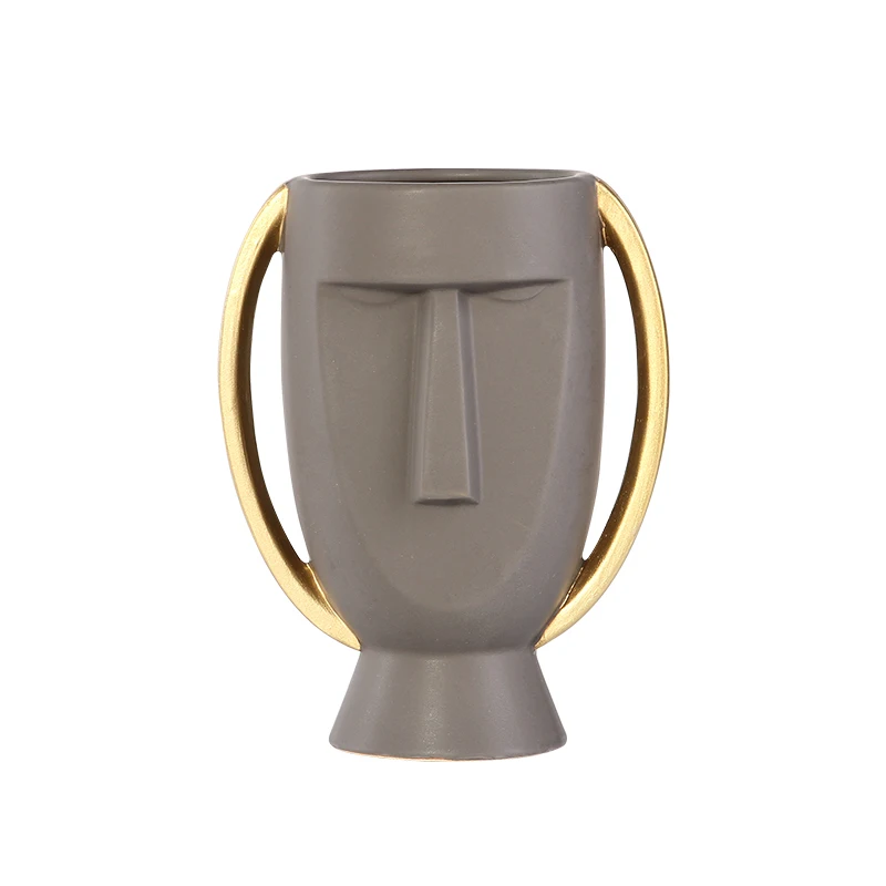 

Modern Ceramic Face Vase Table Decoration Living Room Flower Arrangement Home Decorations