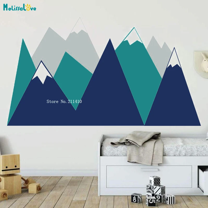 High Dalian Mian Mountains Wall Sticker Decal Little Baby Room New House Simple Decor Large Size Poster Self-adhesive YT3457-3