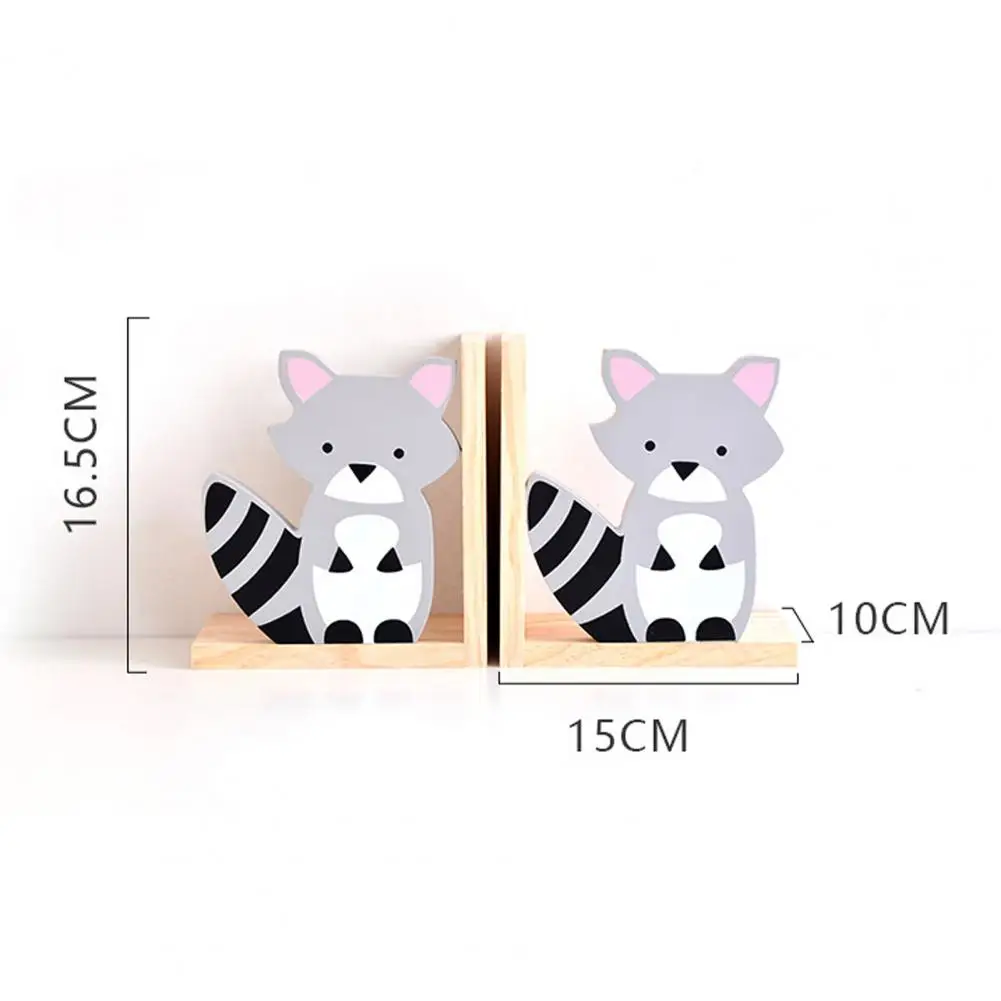 Bookends Book Storage Space-Saving ไม้ Decor ตกแต่งปฏิบัติ Bookshelf Decor ชั้นวางหนังสือ