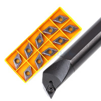 1pc S16Q/S20R/S25S-SDQCR11 High-performance CNC lathe internal turning toolholder+10pcs DCMT11T3 DCGT11T3 Hard alloy insert suit