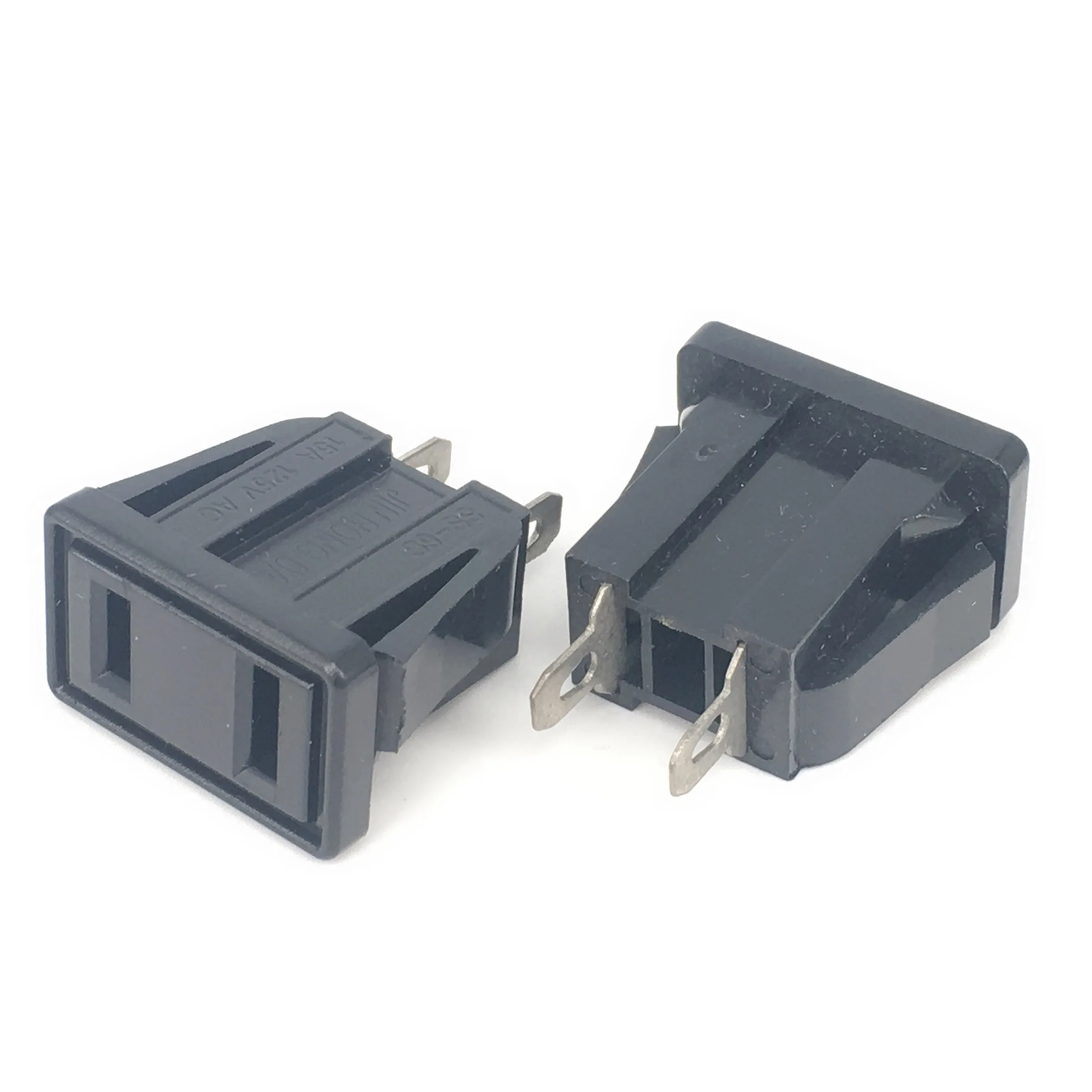 أسود CE النحاس الولايات المتحدة اليابان 2 sprong PDU UPS مخرج طاقة التيار المتردد 2p أمريكا لوحة كهربائية وعاء مقبس التيار المتردد نوع A 125 فولت 15a