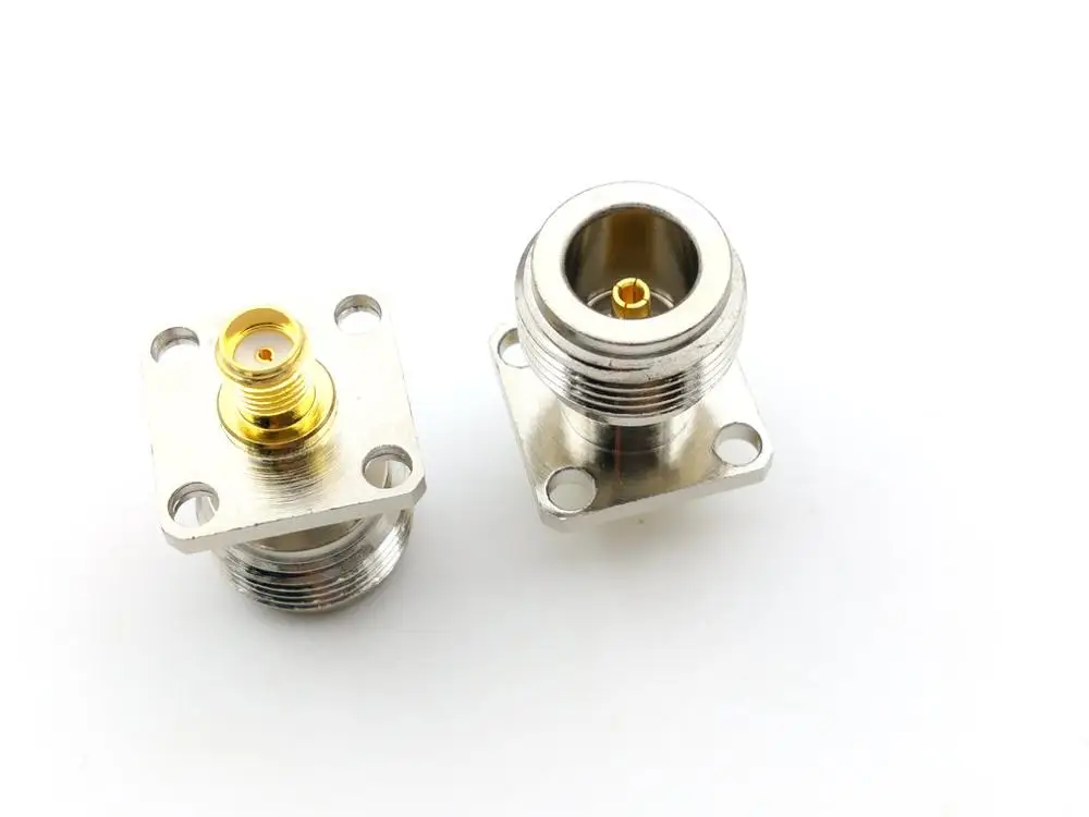 

20pcs 17.5x17.5mm N Female to SMA Female Jack With 4 Hole Flange Panel Mount RF Coaxial Adapter connector