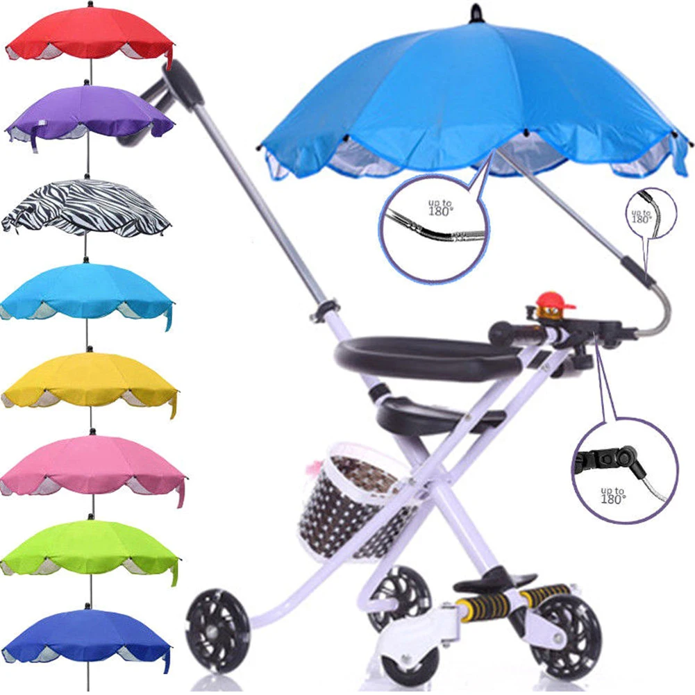 

Kids Baby Sun Umbrella Parasol Buggy Pushchair Pram Stroller Shade Canopy Covers Baby Stroller Accessory Sun Protection Umbrella