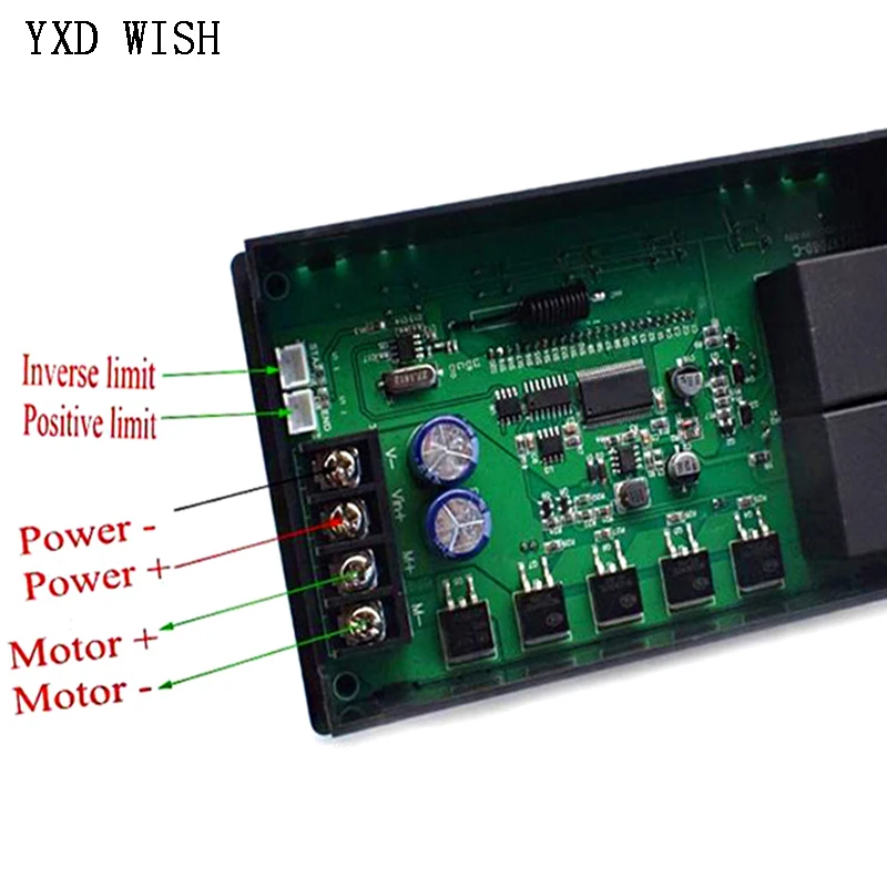 Digital Display 0~100% adjustable 60A PWM DC Motor Speed Controller 12V 24V 36V 48V with Timing Reversible Remote Control