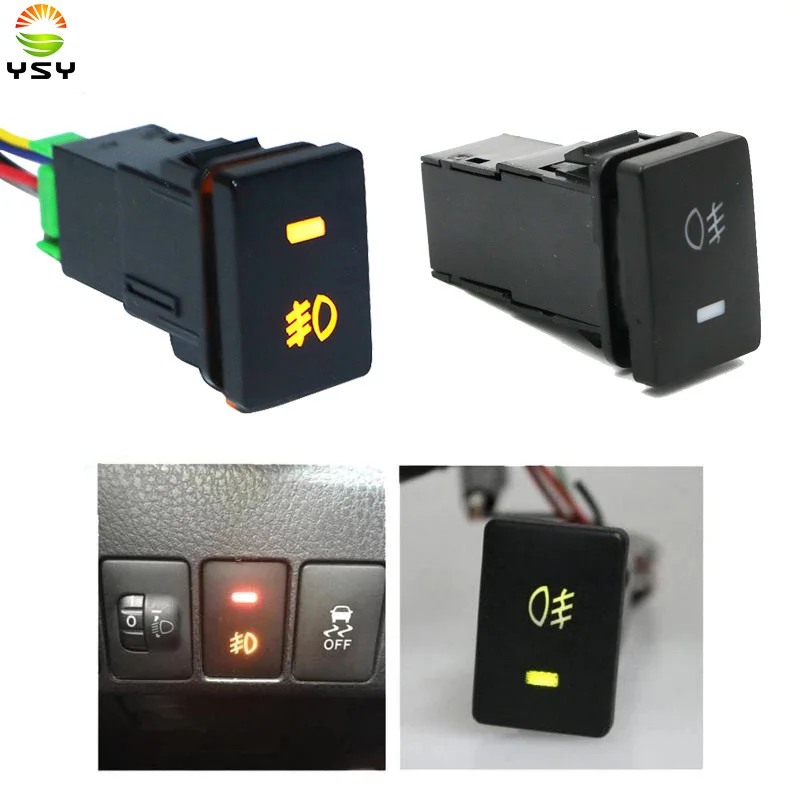 

YSY 1X TS-02 New 12V Car Fog LED Switch Light On-Off Button for Toyota Camry Corolla Land Cruiser Sienna