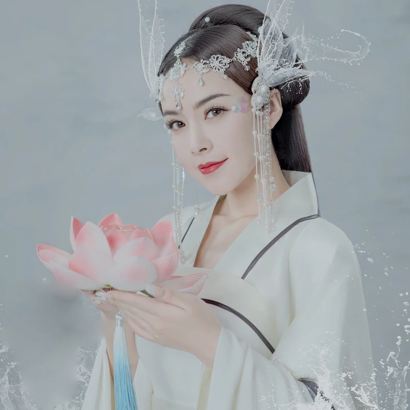 WYJN Tian He Nv Aesthetic Fairy Costume Hanfu Ancient Chinese Myth Heaven River Fairy Thematic Photography Costume Hanfu Cosplay