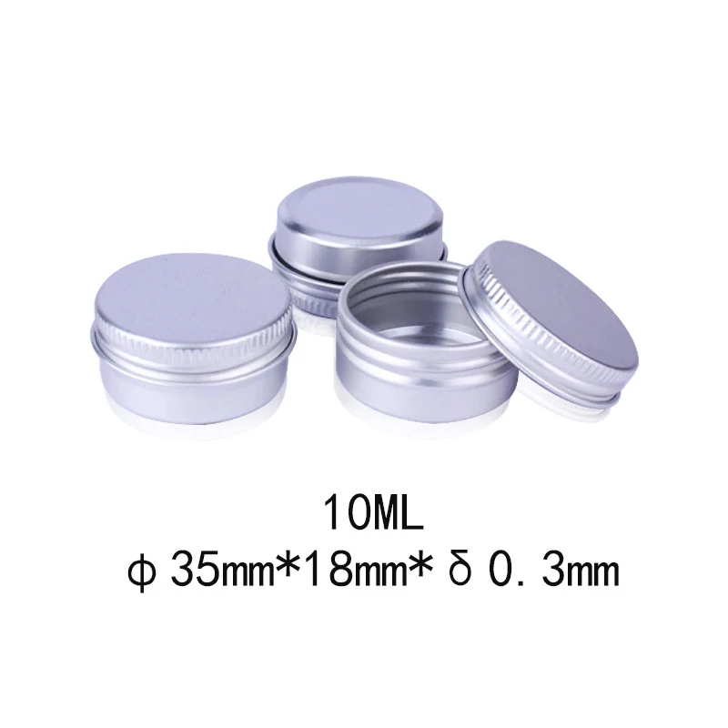 

200pcs 10g 10ml Round Silver Aluminum Jar Containers with Secure Screw Top Lids for Cosmetic Lip Balm DIY Salves Candles Pill