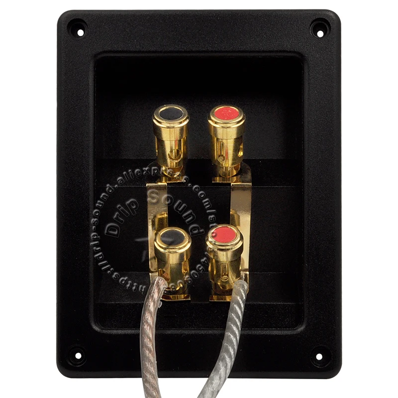 2 шт., 4-полосный динамик, прямоугольная распределительная коробка, аудиодинамик, медная клемма для проводов, соединительная стойка 123x96 мм