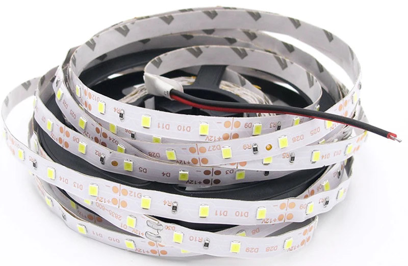 Waterproof 12V LED Strip Light 60 LED/m Warm White Flexible LED Strip Light 1m 2m 3m 4m 5m Replacement for 5050 RGB Black PCB
