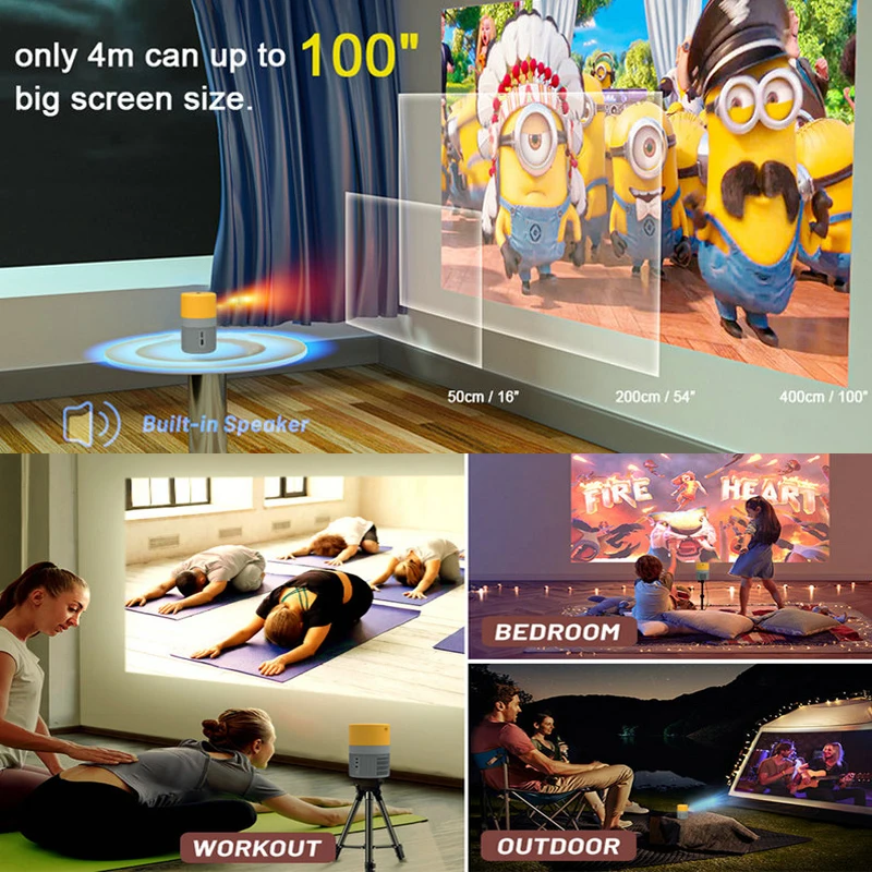 Vivicine-miniproyector LED YT400 para hombre, Proyector de microvideojuegos de bolsillo, regalo, 2022